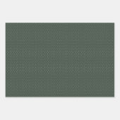 緑の白い波線とドットシンプル休日 ラッピングペーパーシート (正面2)