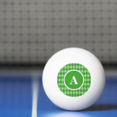 緑の白い点検のモノグラムパターン 卓球ボール (ネット)