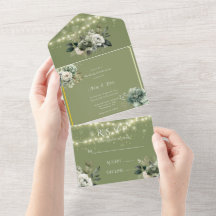 緑の白い牡丹結婚灯