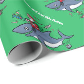 緑の白い素晴らしクリスマスの夢 ラッピングペーパー (ロールコーナー)