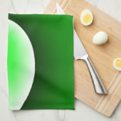 緑の白い緩和曲線のグラデーション キッチンタオル (四つ折り)