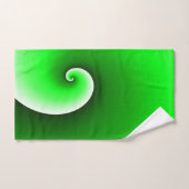 緑の白い緩和曲線のグラデーション バスタオルセット (ハンドタオル)