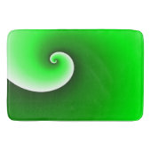 緑の白い緩和曲線のグラデーション バスマット (正面)