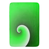 緑の白い緩和曲線のグラデーション バスマット (正面縦)