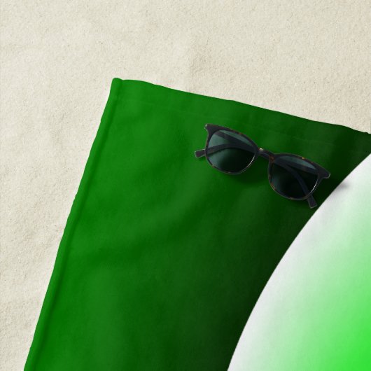 緑の白い緩和曲線のグラデーション ビーチタオル (インサイチュ)