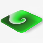 緑の白い緩和曲線のグラデーション ペーパープレート (傾斜あり)