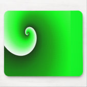 緑の白い緩和曲線のグラデーション マウスパッド (正面)