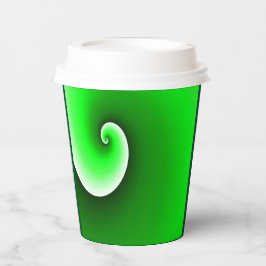 緑の白い緩和曲線のグラデーション 紙コップ