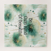 緑の白い花 ジグソーパズル (横)