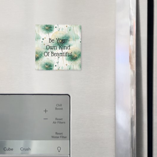 緑の白い花 マグネット (インサイチュ (冷蔵庫))