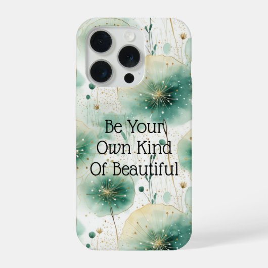 緑の白い花 iPhoneケース (裏面)