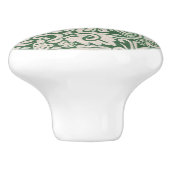 緑の白うさぎフローラフォーク引き出しプルノブ セラミックノブ (側面)