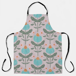 緑の白っぽいピンク エプロン