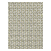 緑の白とグレーの離れ テーブルクロス (正面)