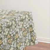緑の白とグレーの離れ テーブルクロス (インサイチュ)