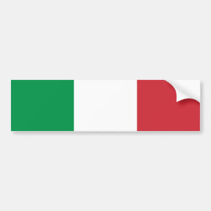 緑の白と赤のイタリアンフラグの色 バンパーステッカー