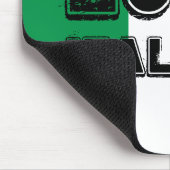 緑の白と赤の3色100%イタリア マウスパッド (コーナー)