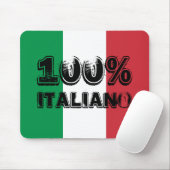 緑の白と赤の3色100%イタリア マウスパッド (マウス)