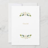 緑の白と金ゴールドブライダルシャワーへの招待 招待状 (裏面)