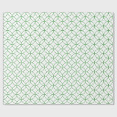 緑の白の重なり合う円のラッピング紙 ラッピングペーパー (フラット)