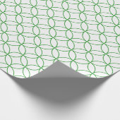 緑の白の重なり合う円のラッピング紙 ラッピングペーパー (角)