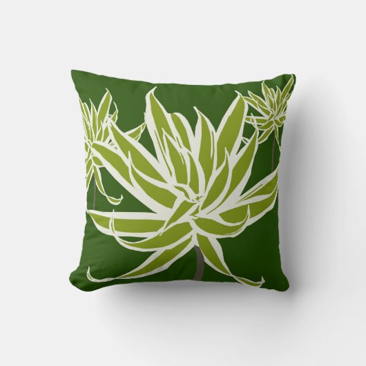 緑の白はDecor#13bのモダンの装飾用クッションを残します クッション (正面)