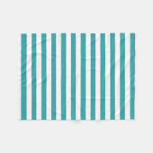 緑の白ストライプ色トレンドカラーのテンプレートエレガント フリースブランケット (正面(横))