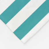 緑の白ストライプ色トレンドカラーのテンプレートエレガント フリースブランケット (角)