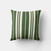 緑の白ストライプ色 クッション (裏面)