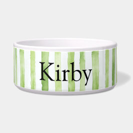 緑の白ストライプ色 ボウル