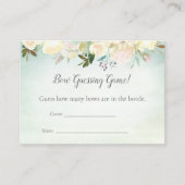 緑の白バラ推測ゲーム赤ちゃんシャワー エンクロージャーカード (正面)