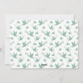 緑の白モダンいアーチ平和の喜び写真クリスマス シーズンカード (裏面)