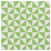 緑の白モダン三角形パターン織物 ファブリック (クローズアップ)