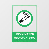 緑の白モダン喫煙エリアメタルAフレーム ウィンドウサイン (シート)