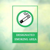 緑の白モダン喫煙エリアメタルAフレーム ウィンドウサイン (シート3)