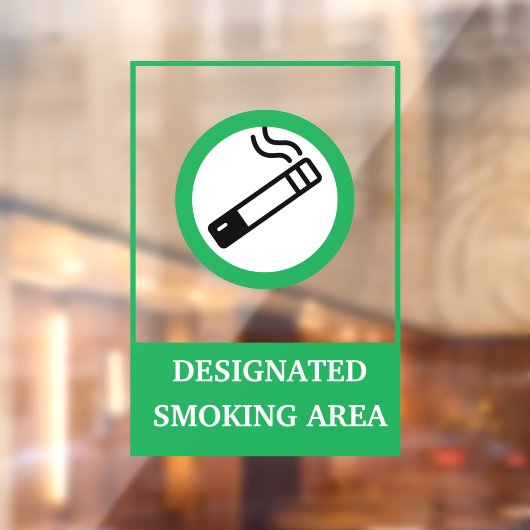 緑の白モダン喫煙エリアメタルAフレーム ウィンドウサイン (シート2)