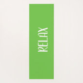 緑の白ヨガ落ち着きゾーン ヨガマット (裏面)