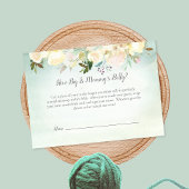 緑の白ローズママの腹サイズ赤ちゃんシャワーゲーム エンクロージャーカード