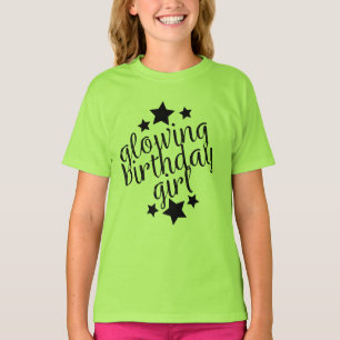 緑の白熱パーティーの誕生日-女の子のひだのTシャツ Tシャツ