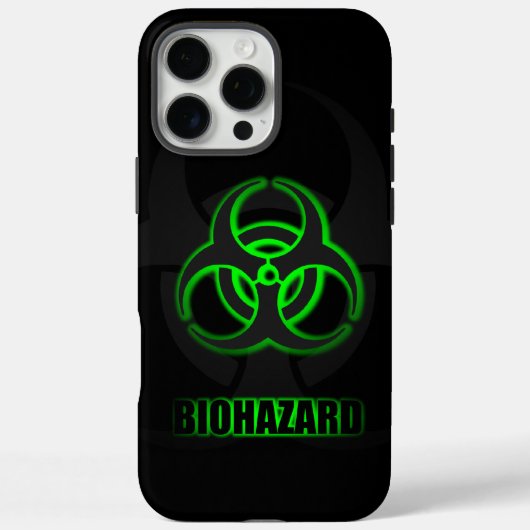緑の白熱［赤熱］光を放つ生物学的災害［有害物質］記号 Case-Mate iPhoneケース (裏面)