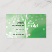緑の白熱Headshotの名刺 名刺 (裏面)