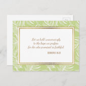 緑の白葉い聖書聖句はがき ポストカード (正面/裏面)