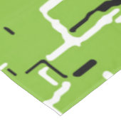 緑の白黒モダンパターン テーブルクロス (アングル)