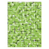 緑の白黒モダンパターン テーブルクロス (正面)