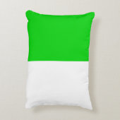 緑の白2色トーン半分割 アクセントクッション (裏面(縦))