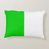 緑の白2色トーン半分割 アクセントクッション (裏面)