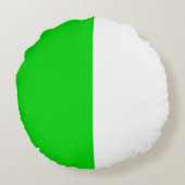 緑の白2色トーン半分割 ラウンドクッション (裏面)