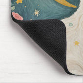 緑の目で魅惑の白猫 マウスパッド (コーナー)