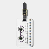 緑の目と眼鏡 ラゲッジタグ (正面縦)