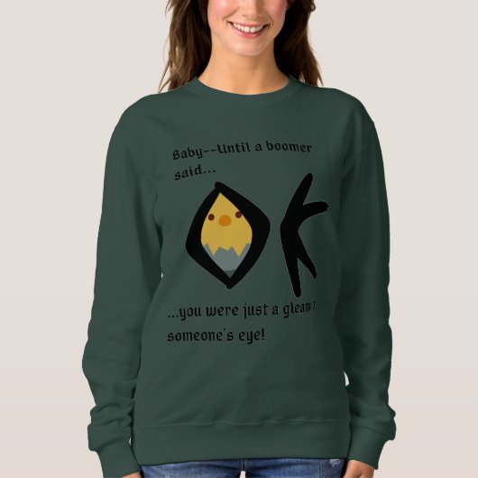 緑の目のグリーム'ベーシックなスウェットシャツボマーンジ スウェットシャツ (正面)